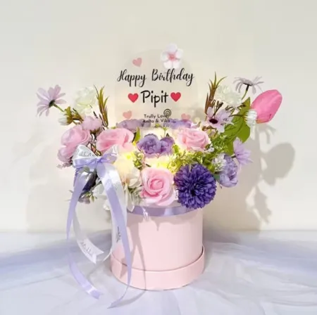 Bloom Box Akrilik Ucapan Ulang Tahun Manado